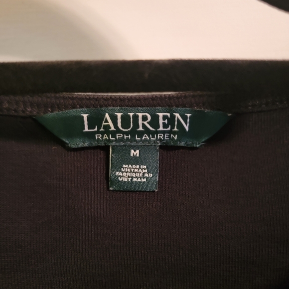 Lauren Ralph Lauren Lace Front LS Top - Picture 2 of 3